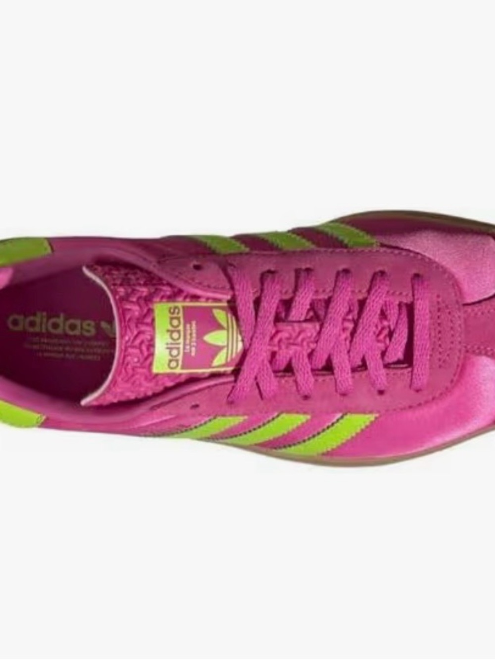 Ladies Size 9 Adidas Gazelle Bold Hot Pink & Neon Green Platform Sneakers - Picture 12 of 14